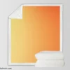 Gradient Orange Color Sherpa Fleece Blanket