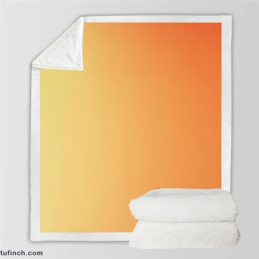 Gradient Orange Color Sherpa Fleece Blanket