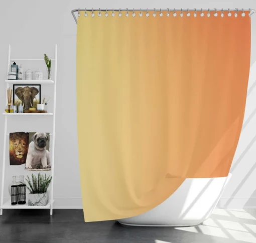 Gradient Orange Color Shower Curtain