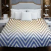 Gradient Zigzag Geometric Pattern Duvet Cover