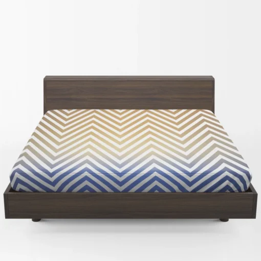 Gradient Zigzag Geometric Pattern Fitted Sheet 1