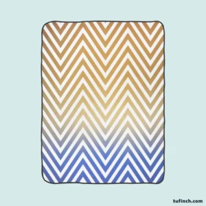 Gradient Zigzag Geometric Pattern Fleece Blanket 1