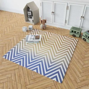 Gradient Zigzag Geometric Pattern Rug 1