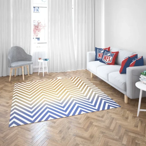 Gradient Zigzag Geometric Pattern Rug 2