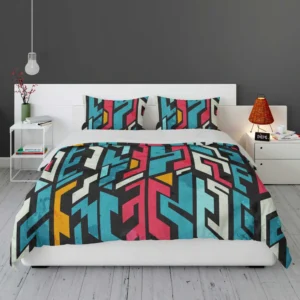 Graffiti-inspired Seamless Design Bedding Set 1