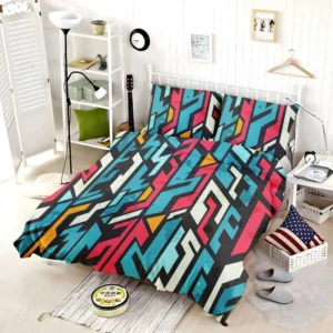 Graffiti-inspired Seamless Design Bedding Set