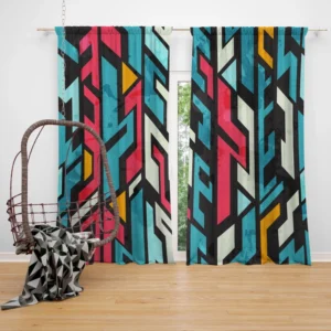 Graffiti-inspired Seamless Design Curtain