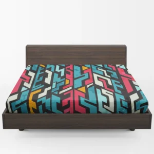 Graffiti-inspired Seamless Design Fitted Sheet 1