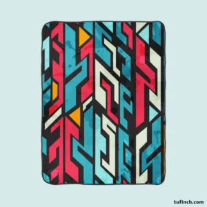 Graffiti-inspired Seamless Design Fleece Blanket 1