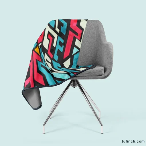 Graffiti-inspired Seamless Design Fleece Blanket 2