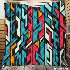 Graffiti-inspired Seamless Design Quilt Blanket