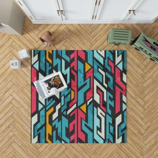 Graffiti-inspired Seamless Design Rug