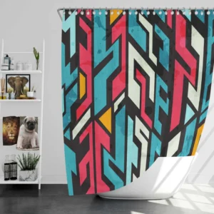 Graffiti-inspired Seamless Design Shower Curtain