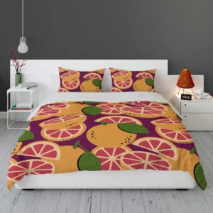 Grapefruit Slice And Grapefruit Bedding Set 1