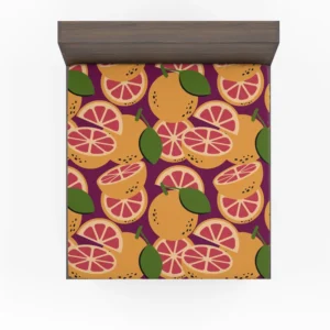 Grapefruit Slice And Grapefruit Fitted Sheet