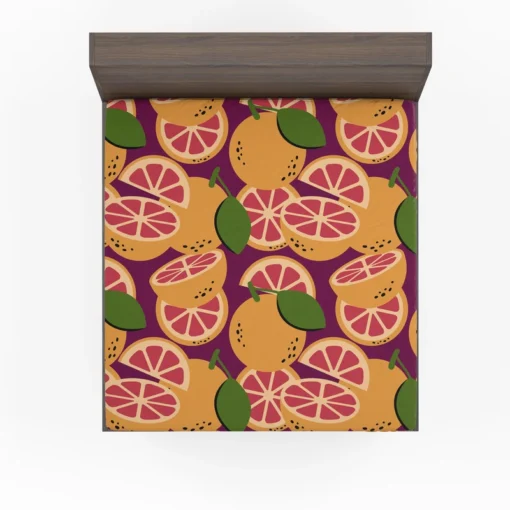 Grapefruit Slice And Grapefruit Fitted Sheet