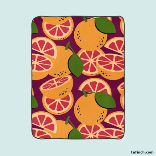 Grapefruit Slice And Grapefruit Fleece Blanket 1