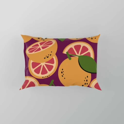 Grapefruit Slice And Grapefruit Pillow Case