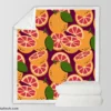 Grapefruit Slice And Grapefruit Sherpa Fleece Blanket