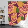 Grapefruit Slice And Grapefruit Shower Curtain