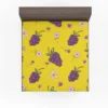 Grapes Bunch And Flowers In Yellow Fitted Sheet