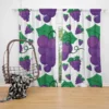 Grapes Bunch Painted In Purple Curtain