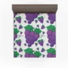 Grapes Bunch Painted In Purple Fitted Sheet