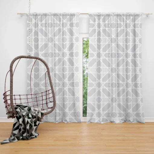 Gray Modern Style Pattern Curtain