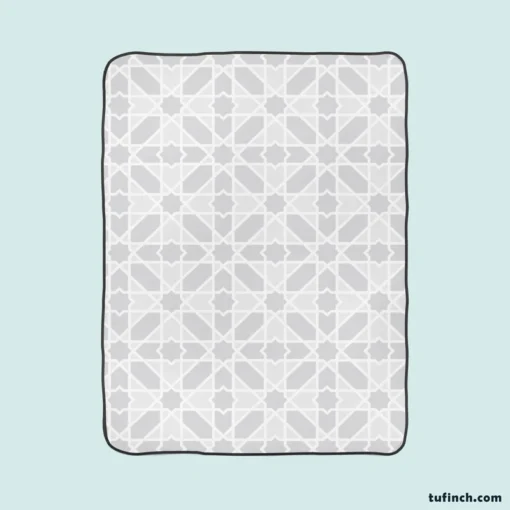 Gray Modern Style Pattern Fleece Blanket 1