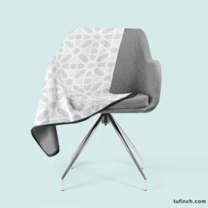 Gray Modern Style Pattern Fleece Blanket 2