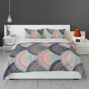 Greek Meander Round Ornament Bedding Set 1