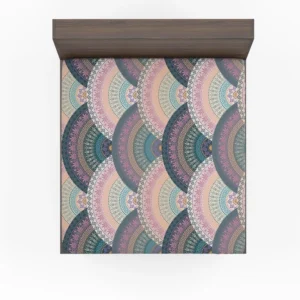 Greek Meander Round Ornament Fitted Sheet