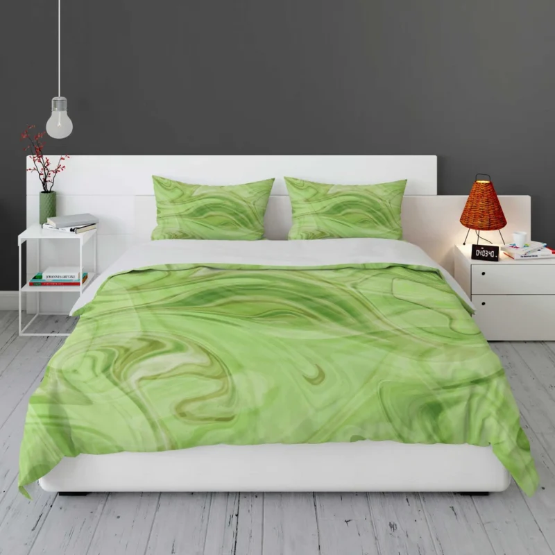 Green Abstract Design Bedding Set 1