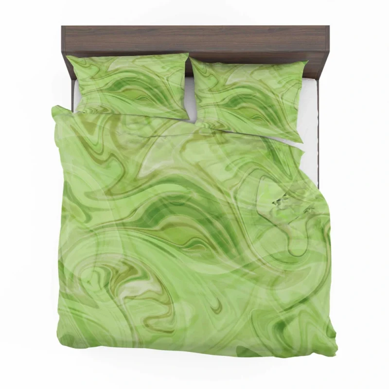 Green Abstract Design Bedding Set 2