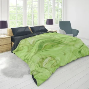 Green Abstract Design Duvet Cover 1