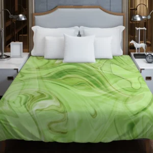 Green Abstract Design Duvet Cover