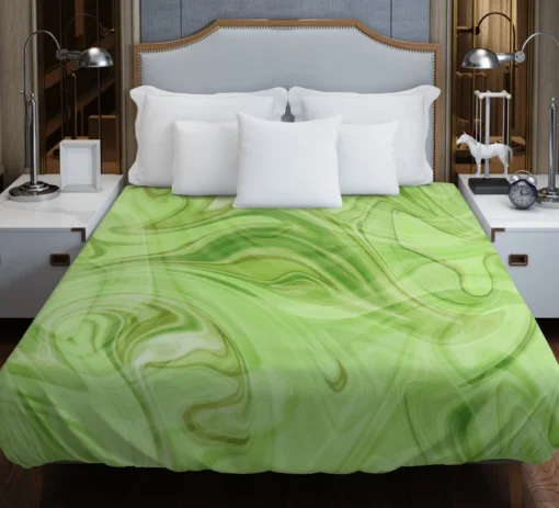 Green Abstract Design Duvet Cover