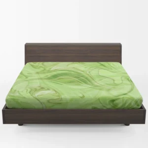 Green Abstract Design Fitted Sheet 1