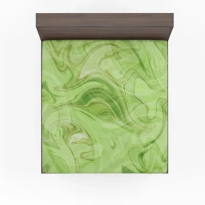 Green Abstract Design Fitted Sheet