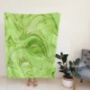 Green Abstract Design Fleece Blanket