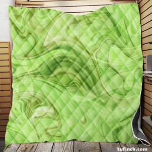 Green Abstract Design Quilt Blanket