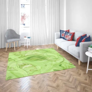 Green Abstract Design Rug 2