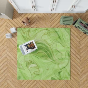 Green Abstract Design Rug