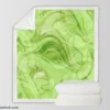 Green Abstract Design Sherpa Fleece Blanket