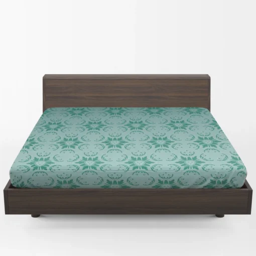 Green Abstract Pattern Design Fitted Sheet 1