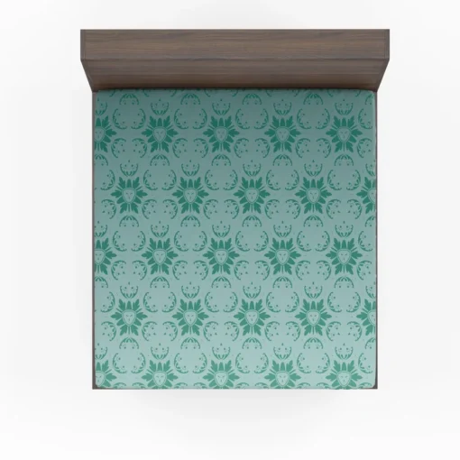 Green Abstract Pattern Design Fitted Sheet