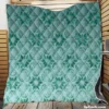 Green Abstract Pattern Design Quilt Blanket