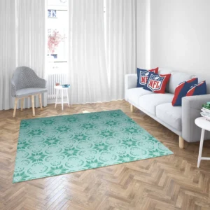 Green Abstract Pattern Design Rug 2