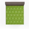 Green Batik Floral Design Fitted Sheet