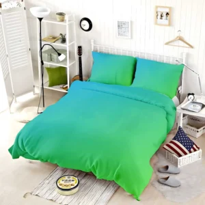 Green Blue Gradient Color Bedding Set